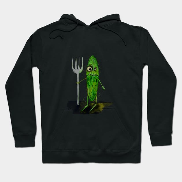 Angry Pickle Hoodie by Zo Draws Stuff